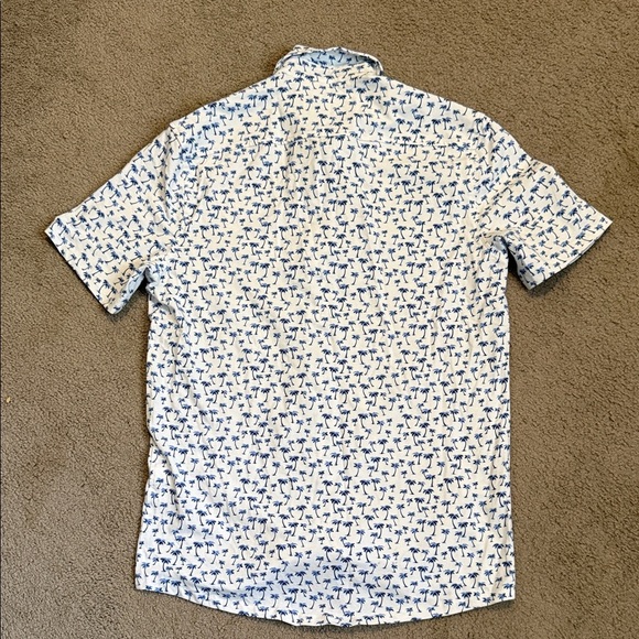 Tailor Vintage Blue and White Patterned Button Down Shirt - Picture 5 of 5